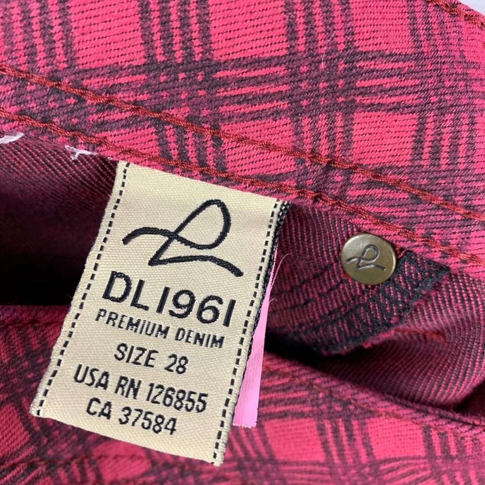 DL1961 Hipster Emma Bedford Plaid Legging Ankle Jeans Size 28x28 - Picture 7 of 8